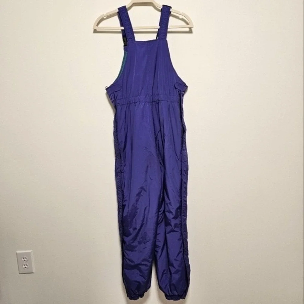 VTG L.L. Bean Kids Waterproof Overalls Thinsulate Winter Snow Zip Girls Purple L